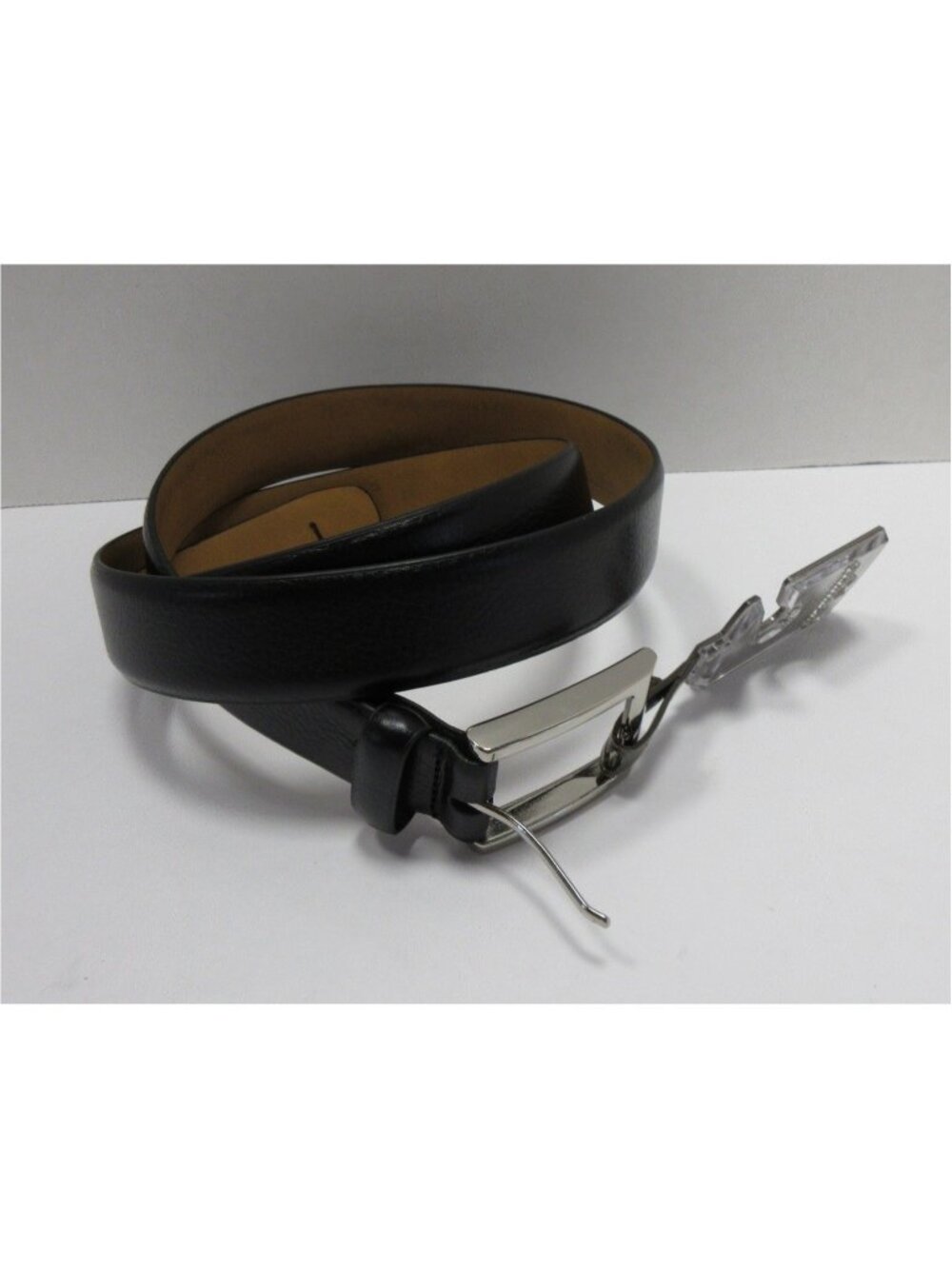Trafalgar Belt XL Leather Dress Casual Silver Tone Buckle Classic NEW